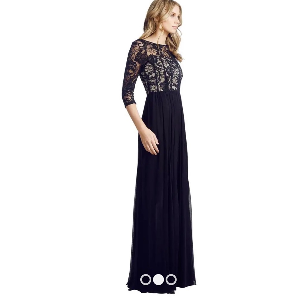 Alice + Olivia By Stacey Bendet Silk Black maxi dress Size 6 - Picture 4 of 16
